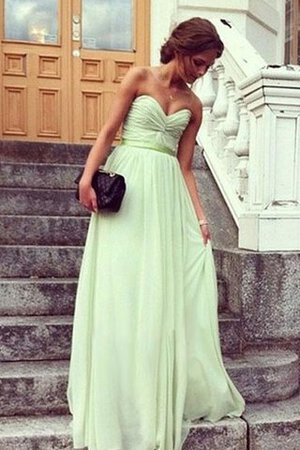 Abito da Sera Semplice in Chiffon senza strap con Piega A-Line A Terra - Foto 1