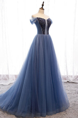 Robe de bal glamour en tulle ligne a avec perle modeste - Photo 2