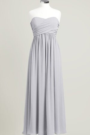 Robe demoiselle d'honneur plissé longue de col en cœur ruché - Photo 10