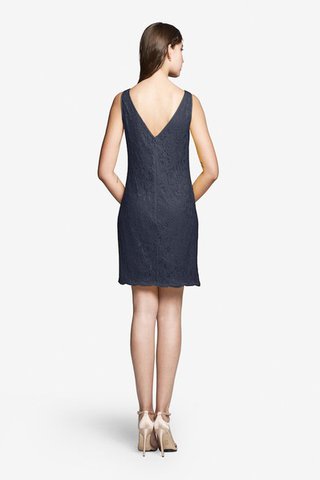 Ärmelloses kurzes prächtiges Brautjungfernkleid mit Bordüre - Bild 2