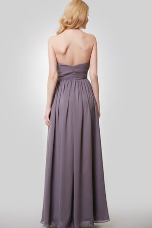 A-Linie Herz-Ausschnitt Ärmelloses Chiffon schlichtes Elegantes Brautjungfernkleid - Bild 3