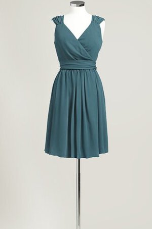 Robe demoiselle d'honneur bref v encolure avec sans manches ligne a - Photo 16