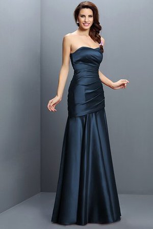 Ärmellos Trägerlos Gerüschtes Prinzessin Bodenlanges Brautjungfernkleid - Bild 9