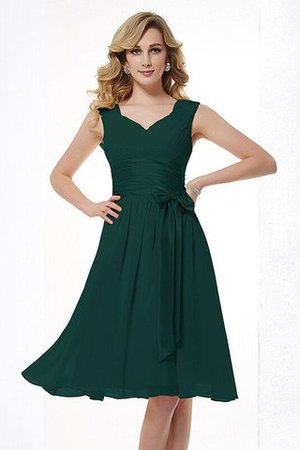 Normale Taille A-Linie Prinzessin Drapiertes Brautjungfernkleid aus Chiffon - Bild 9