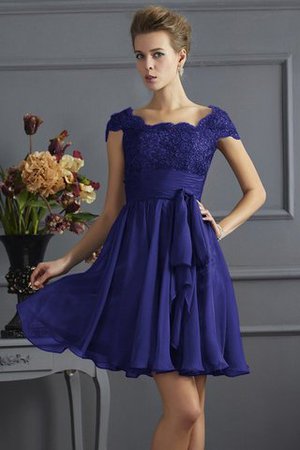 A-Linie Normale Taille Prinzessin Chiffon Brautjungfernkleid mit Bordüre - Bild 24
