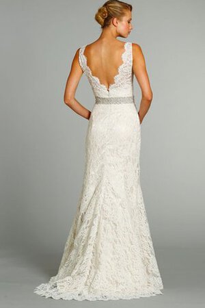 Robe de mariée modeste festonné avec perle a plage maillot - Photo 3