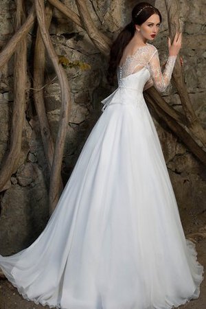 Abito da Sposa A-Line originale con Maniche Lunghe Lungo Spazzola Treno medievale - Foto 4