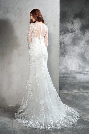Normale Taille Sweep train Reißverschluss Extravagantes Sittsames Brautkleid - Bild 2