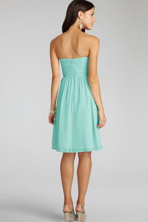 Robe demoiselle d'honneur bref en chiffon ruché col en forme de cœur - Photo 15