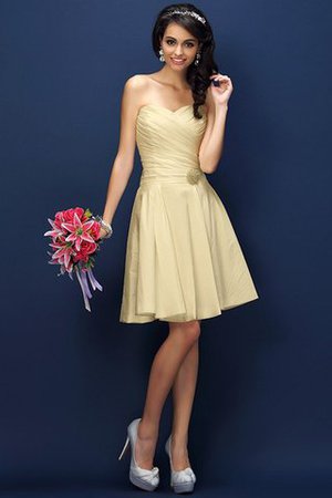 Robe demoiselle d'honneur bref naturel plissé au drapée textile taffetas - Photo 29