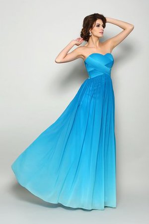 A-Linie Plissiertes Chiffon Anständiges Ballkleid mit Herz-Ausschnitt - Bild 1