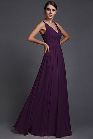 Vestido de Dama de Honor en Gasa de Sin mangas de Natural de Volante de Cremallera - Foto 15