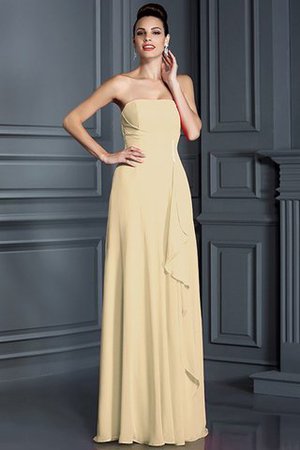 Abito da Damigella Lungo A-Line in Chiffon Principessa Alta Vita - Foto 6