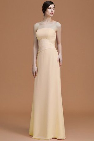 Natürliche Taile Trägerlos A Linie Gerüschtes Prinzessin Brautjungfernkleid - Bild 11