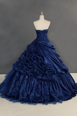 Abito quinceanera senza maniche ball gown bello a terra colorato principessa - Foto 4