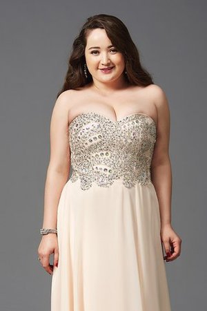 Chiffon Sweep train Sexy Anständiges Ballkleid ohne Ärmeln - Bild 5