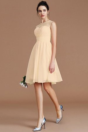 Chiffon A Linie Normale Taille Herz-Ausschnitt Mini Brautjungfernkleid - Bild 11