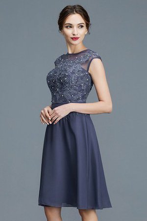 A Linie Ärmelloses Chiffon Schaufel-Ausschnitt Brautmutterkleid mit Jacke - Bild 10