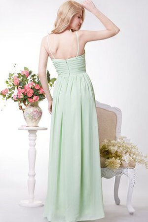 Sencillo Vestido de Dama de Honor de Corte-A de Volantes Adorno de Plisado de Cremallera - Foto 3