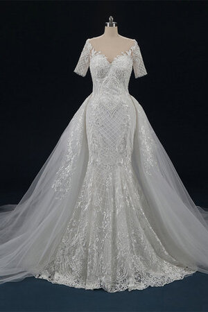 Robe de mariée longueur au ras du sol enchanteur broder a eglise exceptionnel - Photo 1