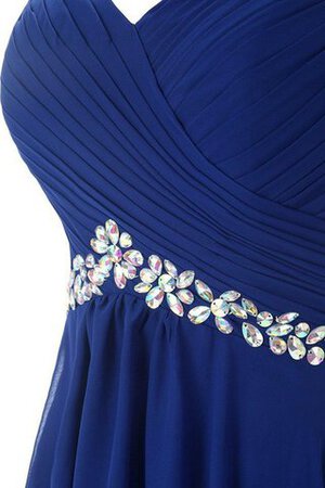 Gerüschtes A-Linie Chiffon informelles Abiballkleid mit kurzen Ärmeln mit gekappten Ärmeln - Bild 4
