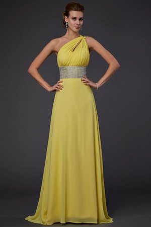 Empire Taille Perlenbesetztes Chiffon A-Linie Bodenlanges Abendkleid - Bild 1