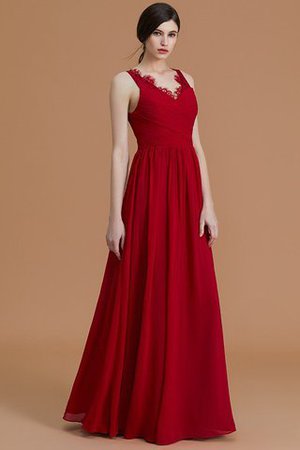 Robe demoiselle d'honneur jusqu'au sol avec zip en chiffon ligne a - Photo 7