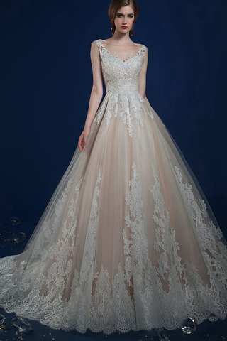 Abito da Sposa Cerniera con Fusciacca in Tulle con Nastro a riva in Pizzo - Foto 2