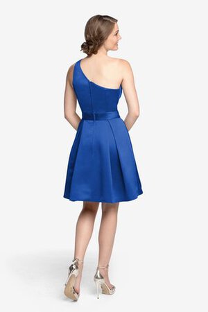 Plissiertes Ein Schulter mini Brautjungfernkleid - Bild 6