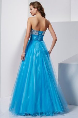 Tüll Prinzessin Sittsames Ballkleid mit Rücken Schnürung mit Perlen - Bild 2