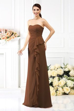 Trägerloser Ausschnitt Ärmelloses Prinzessin Empire Taille Anständiges Brautjungfernkleid - Bild 4