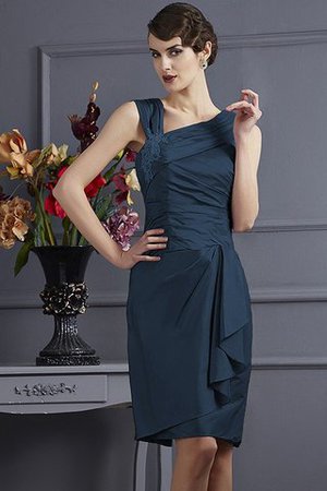 Robe demoiselle d'honneur courte appliques de fourreau textile taffetas avec zip - Photo 10