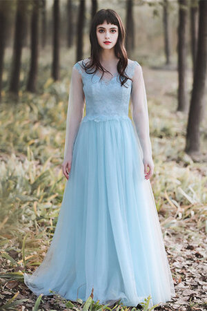 Mode Halle A-Line Bodenlanges Konservatives Abendkleid - Bild 1