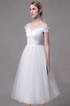 Abito da sposa giunonico in tulle senza strap senza maniche favola con bottone - Foto 6