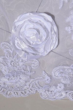 Normale Taille Reißverschluss Spitze bodenlanges Brautkleid mit Bordüre mit Gürtel - Bild 5