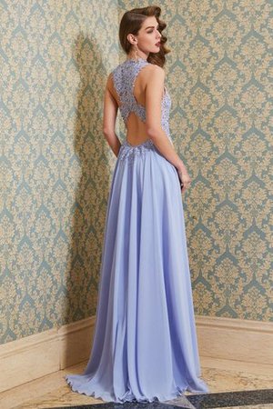 Robe de bal appliques a-ligne manche nulle en chiffon col u profond - Photo 2