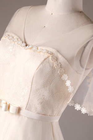 Abito da sposa moda con fusciacca mini al ginocchio naturale formale e informale - Foto 4