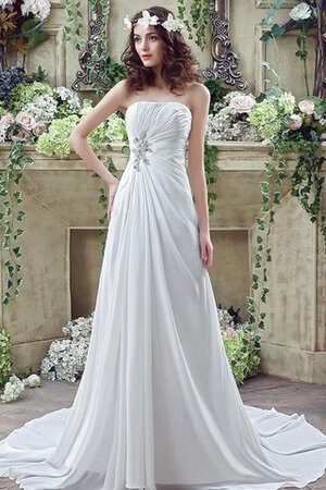 Robe de mariée exclusif moderne avec sans manches de bustier avec lacets - Photo 1