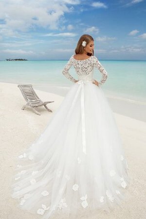 Abito da Sposa con Fusciacca A-Line Lungo Naturale largo tradizionale - Foto 3