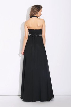 Robe demoiselle d'honneur en chiffon ligne a de princesse de dos nu avec perle - Photo 2