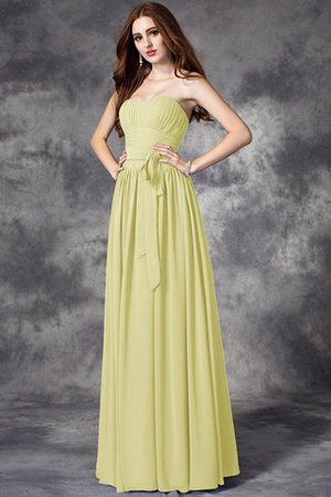 Robe demoiselle d'honneur longue naturel avec chiffon fermeutre eclair manche nulle - Photo 8