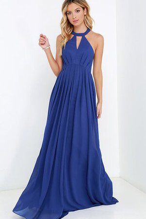 Robe demoiselle d'honneur simple plissé a-ligne dénudé avec sans manches - Photo 1