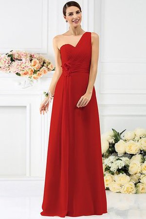 Empire Taille Prinzessin Reißverschluss Bodenlanges Brautjungfernkleid mit Plissierungen - Bild 23