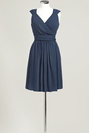 Robe demoiselle d'honneur bref v encolure avec sans manches ligne a - Photo 13