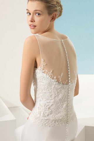 Gericht Schleppe bootsförmiger Ausschnitt Chiffon sexy Brautkleid mit Bordüre mit Perlen - Bild 2