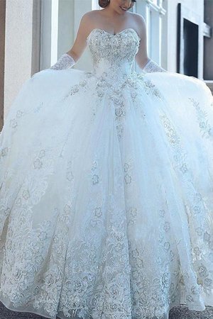 Dom Zeitloses Gesticktes Herrlich Brautkleid aus Tüll - Bild 1