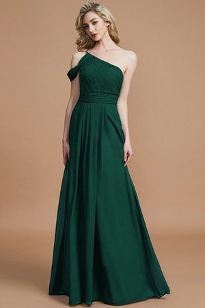A-Linie Ein Schulterfreies Prinzessin Bodenlanges Brautjungfernkleid aus Chiffon - Bild 11