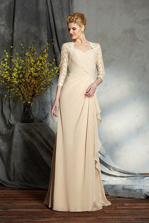 Vintage 3 /4 Länge Ärmeln Sweep train Reißverschluss Anständiges Brautmutterkleid - Bild 3