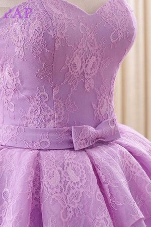 Perlenbesetztes A Linie Sweep Zug Herz-Ausschnitt Quinceanera Kleid aus Spitze mit Bordüre - Bild 2