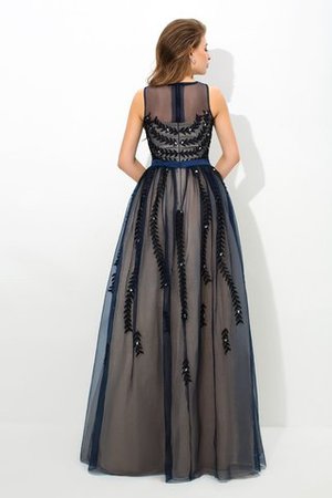 Ärmelloses Reißverschluss Bodenlanges Formelles Bezauberndes Ballkleid - Bild 2